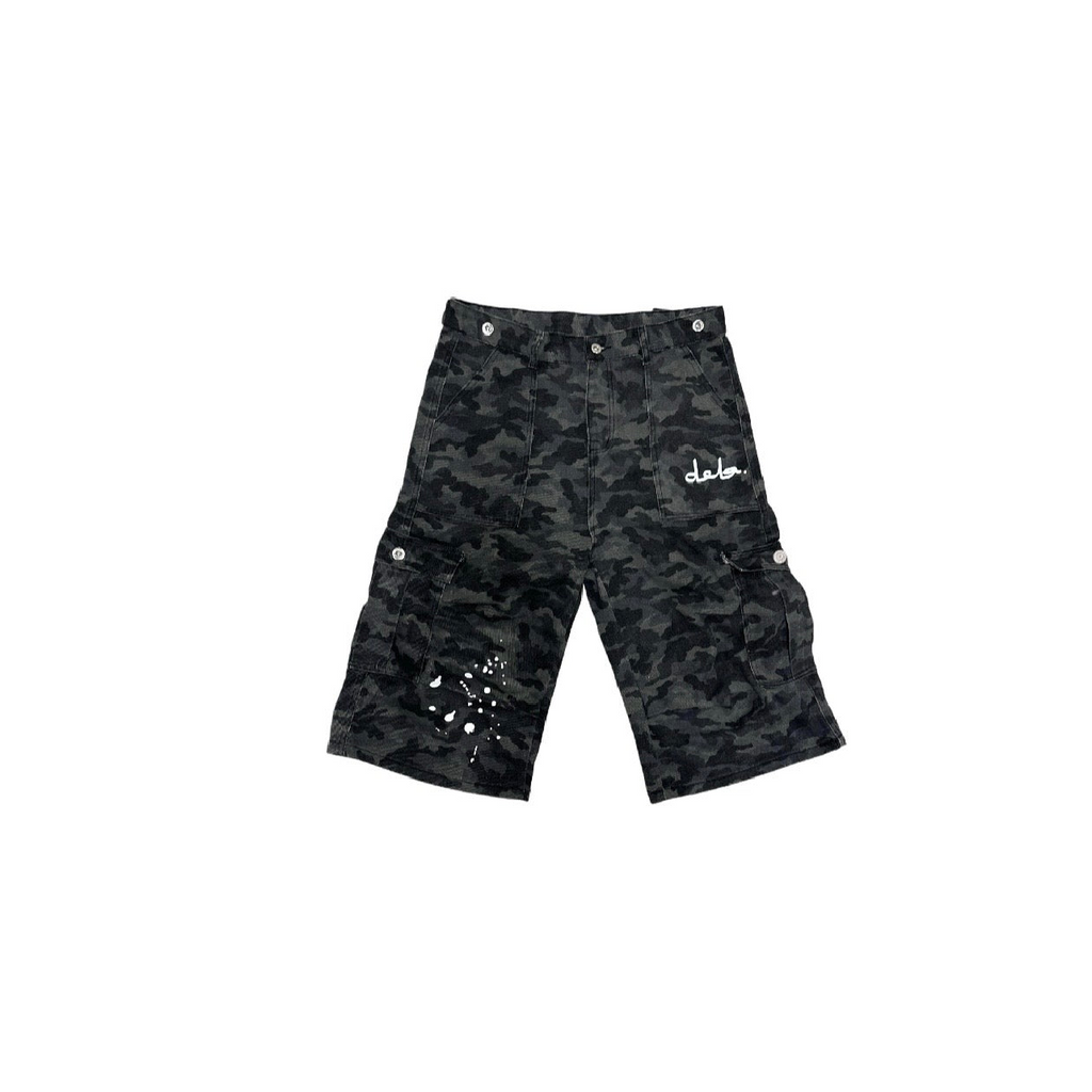 BLACK UTILITY JORTS