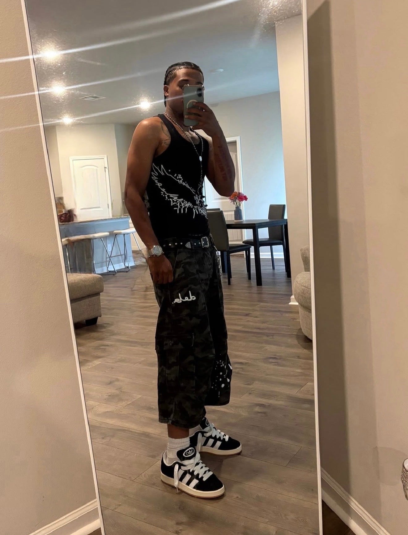 BLACK UTILITY JORTS