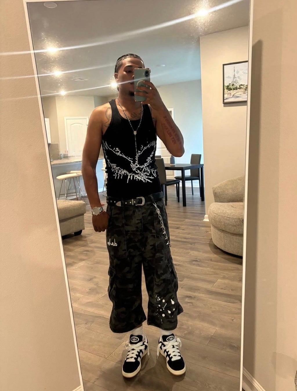 BLACK UTILITY JORTS